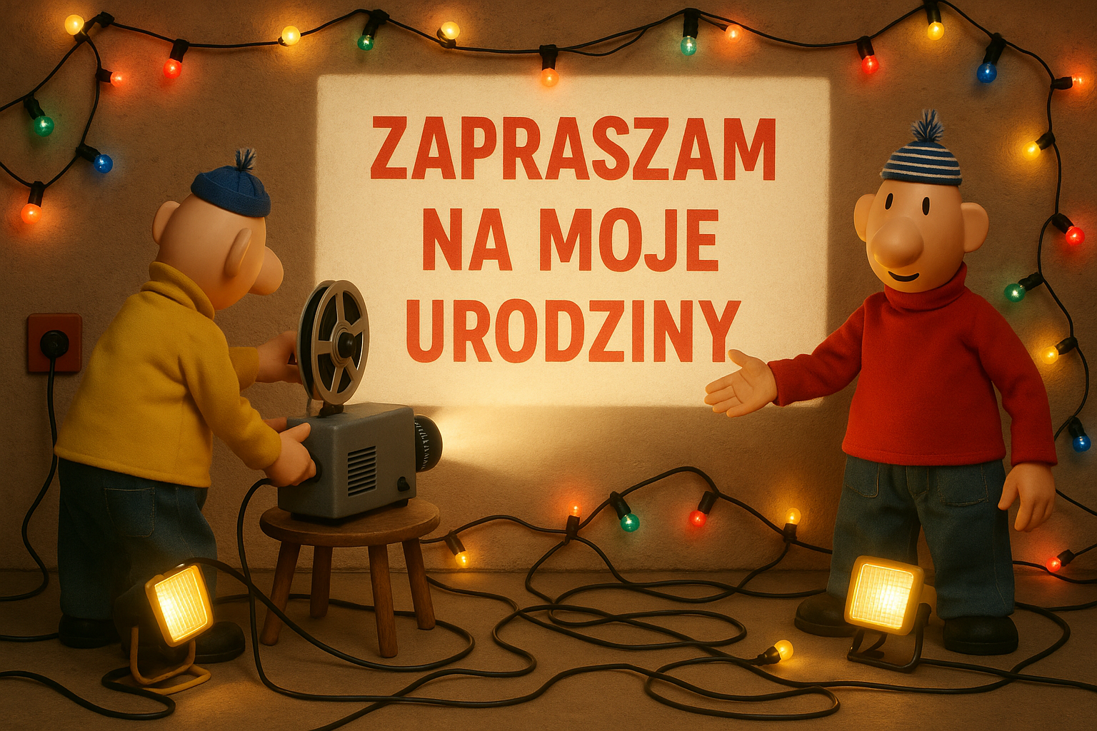 Zaproszenie na urodziny Pat i Mat